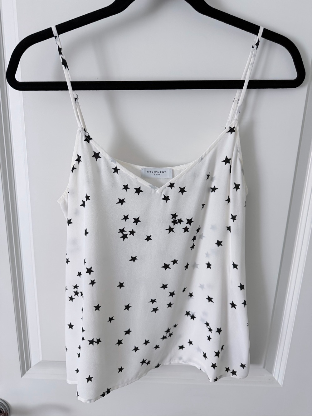 Equipment White Silk Star-Print Cami